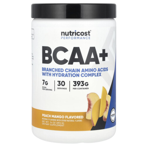 Nutricost, Performance, BCAA+, Pfirsich-Mango, 14 oz (393 g)
