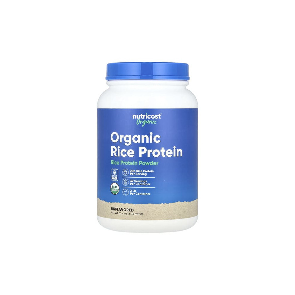 Nutricost Organic Rice Protein Powder, Unflavored