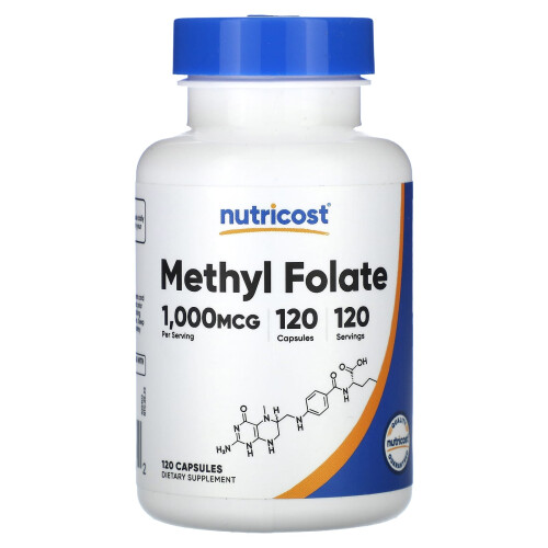 Nutricost, Méthylfolate, 1 000 mcg, 120 Gélules