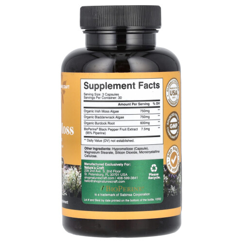 Nature's Craft, Irisches Seemoos, 2.100 mg, 90 Kapseln (700 mg pro Kapsel) 2