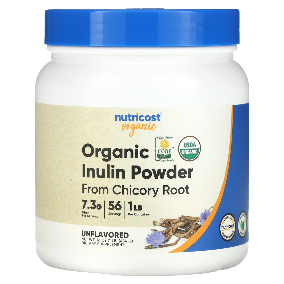 Nutricost , Organic Inulin Powder, Unflavored, 16 Oz (454 G)