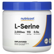 Nutricost, L-Serin Pulver, Ungeschmackt, 8 Unzen (227 g)