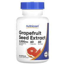 Nutricost, Grapefruitkernextrakt, 2.000 mg, 60 Kapseln