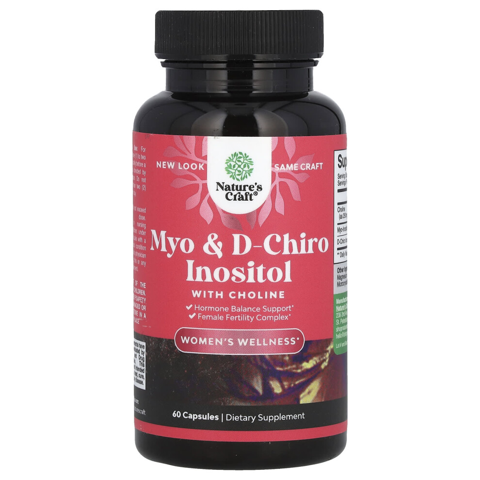 Nature's Craft , Myo & D-Chiro Inositol With Choline, 60 Capsules