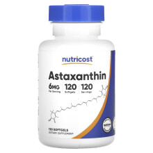 Nutricost, Astaxanthine, 6 mg, 120 Gélules Souples