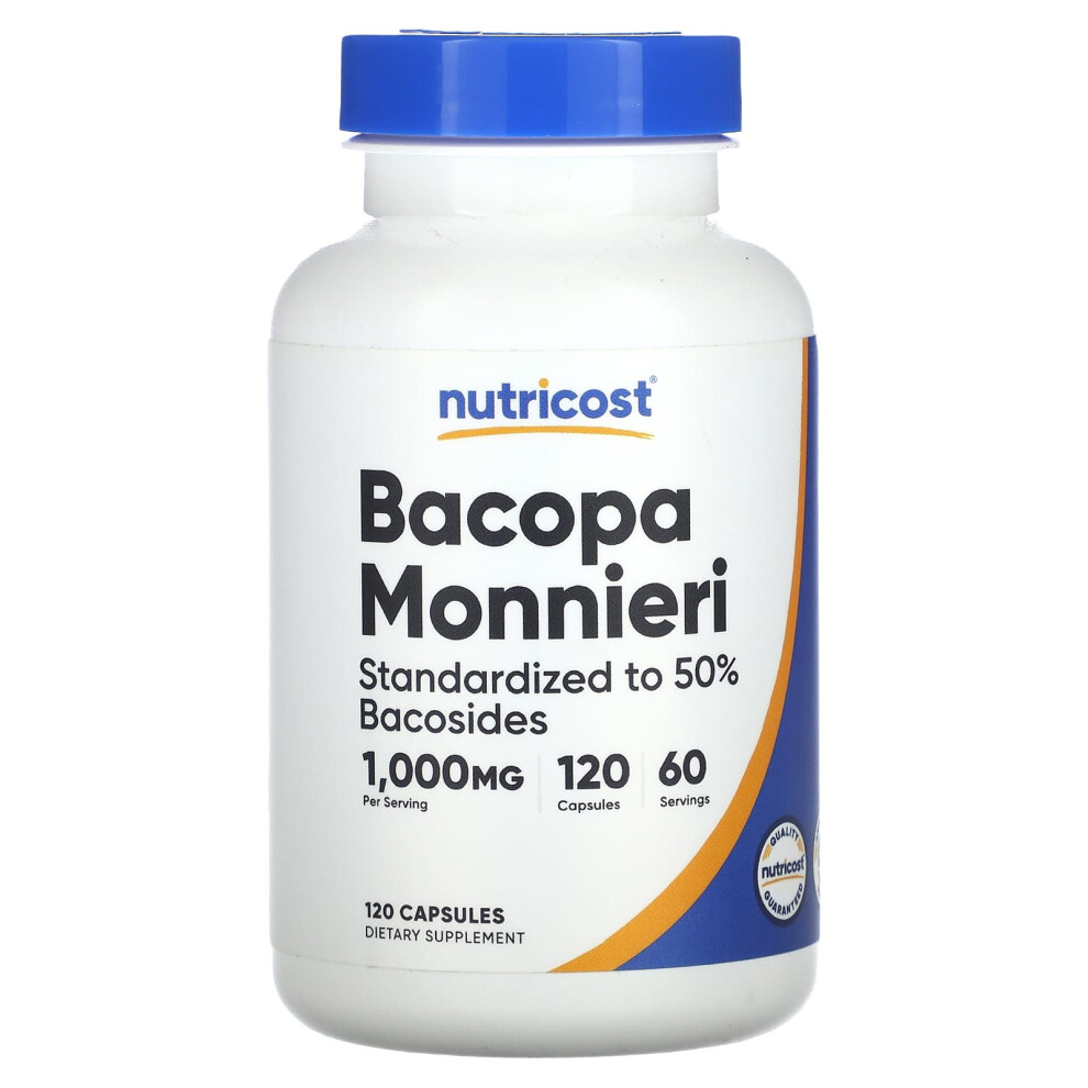Nutricost , Bacopa Monnieri, 1,000 Mg 120 Capsules (500 Mg Per Capsule)