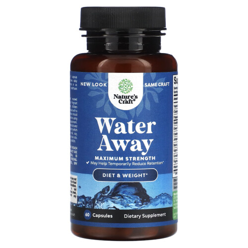 Nature's Craft, Water Away, Puissance Maximale, 60 Capsules