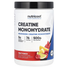 Nutricost, Performance, Créatine Monohydrate, Fruit Punch, 1,1 lb (500 g)