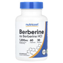 Nutricost, Berberin, 1.200 mg, 60 Kapseln (600 mg pro Kapsel)