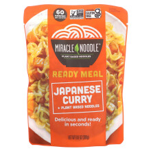 Miracle Noodle, Repas Préparé, Curry Japonais + Nouilles à Base de Plantes, 9,9 oz (280 g)