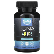 Nested Naturals, Luna, Kinder, Sanftes Schlafpräparat, Tropische Beeren, 60 Kautabletten