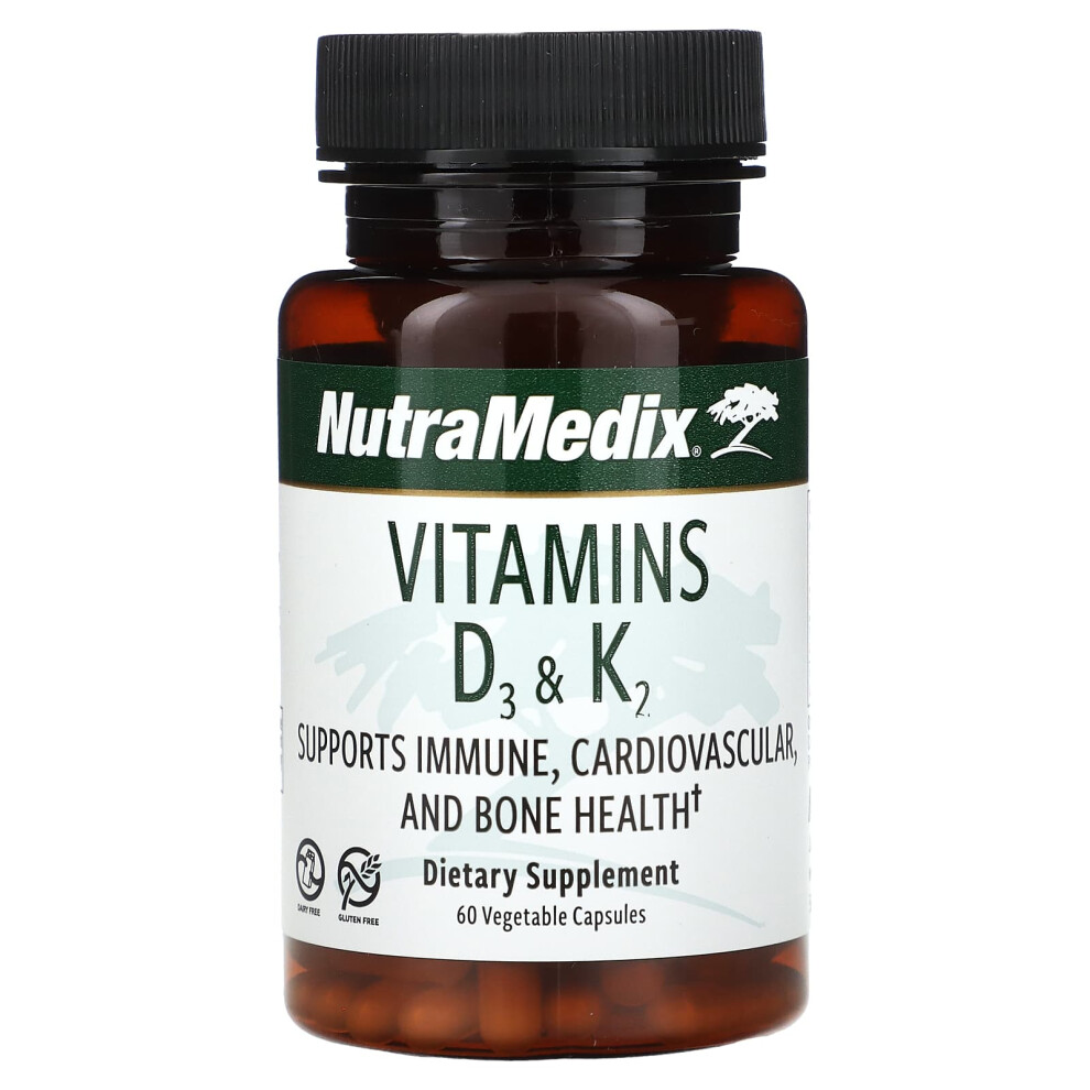 Nutramedix , Vitamins D3 & K2, 60 Vegetable Capsules