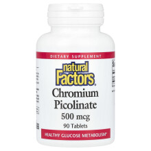 Natural Factors, Chrompicolinat, 500 mcg, 90 Tabletten