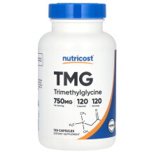 Nutricost, TMG, 750 mg, 120 gélules