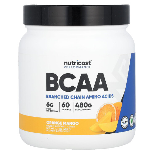 Nutricost, Performance, BCAA, Orange Mangue, 17,1 oz (480 g)