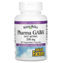 Natural Factors, Stress-Relax, Pharma GABA, 250 mg, 60 Vegetarische Kapseln