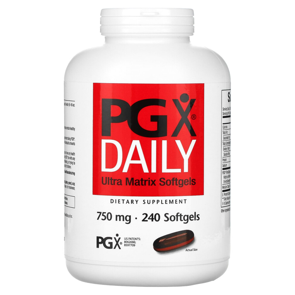 Natural Factors , Pgx Daily, Ultra Matrix Softgels, 750 Mg, 240 Softgels