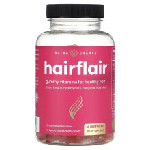 NutraChamps, Hairflair, Natürlich gemischte Beeren, 60 Gummibärchen