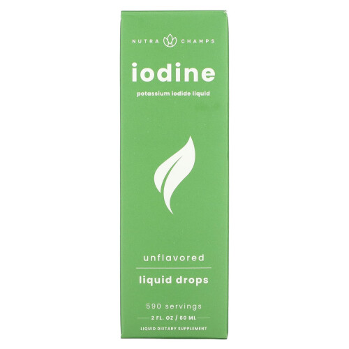 NutraChamps, Gouttes d'Iode Liquide, Sans Saveur, 2 fl oz (60 ml) 2