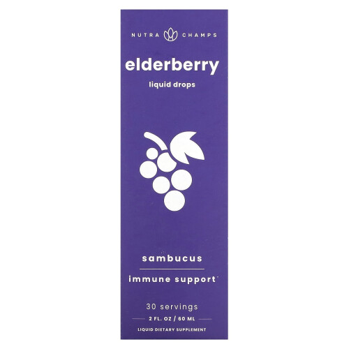 NutraChamps, Holunderbeere, Sambucus, 2 fl oz (60 ml)