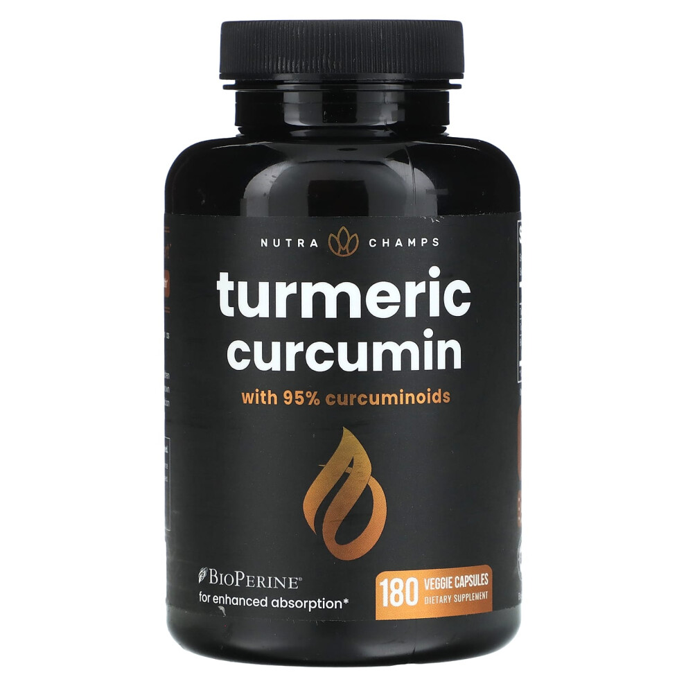 Nutrachamps , Turmeric Curcumin, 180 Veggie Capsules