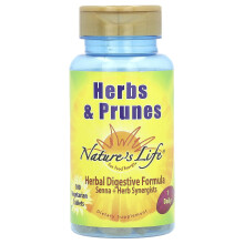 Nature's Life, Kräuter & Pflaumen, 100 Vegetarische Tabletten