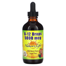Nature's Life, B-12 Tropfen, Wildbeere, 5.000 mcg, 4 fl oz (120 ml)
