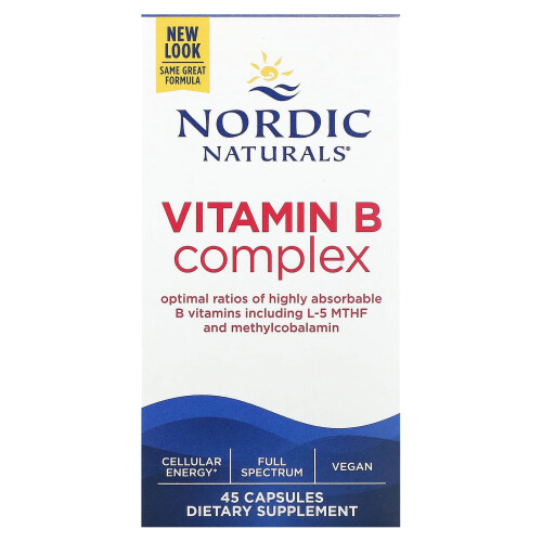 Nordic Naturals Nordic Naturals, Complexe de Vitamine B, 45 Gélules