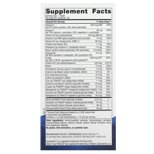 Nordic Naturals Men's Multivitamin One Daily - 30 tablets 1