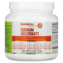 NutriBiotic, Immunität, Natriumascorbat, Kristallines Pulver, 2,2 lb (1 kg)