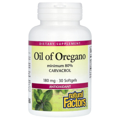 Natural Factors, Oreganoöl, 180 mg, 30 Softgels
