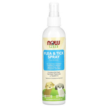 NOW Foods, Animaux, Spray Anti-Puces et Tiques pour Chiens, 8 fl oz (237 ml)