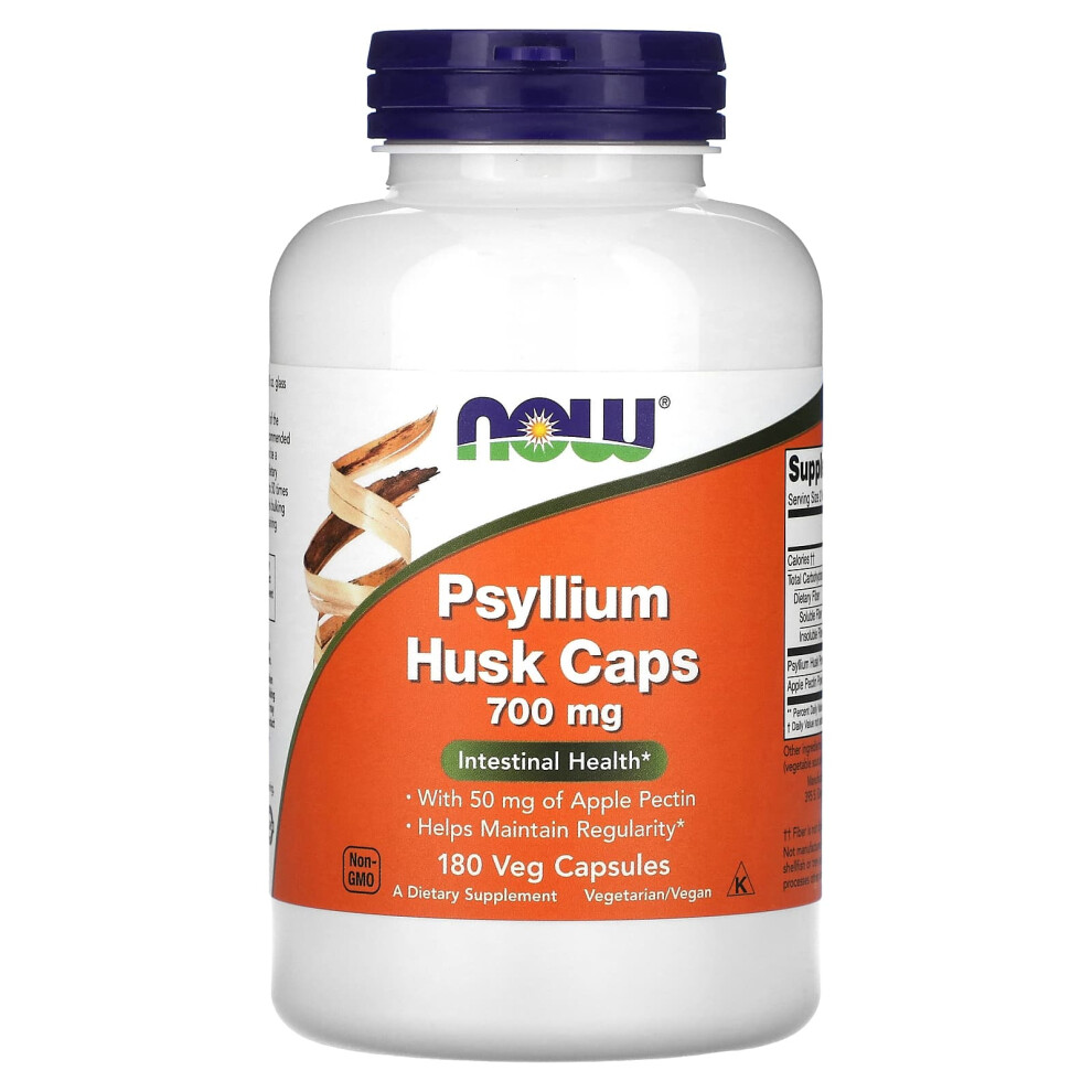 Now Foods , Psyllium Husk Caps, 700 Mg, 180 Veg Capsules