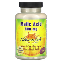 Nature's Life, Apfelsäure, 800 mg, 100 Vegetarische Kapseln
