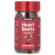 Snap Supplements, Herz Rote Bete Gummis, Zuckerfrei, Gemischte Beeren, 60 Gummis