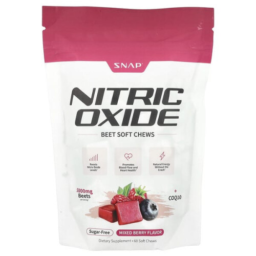 Nitric Oxide Beet Soft Chews, Sugar Free, Mixed Berry