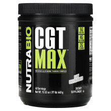 NutraBio, CGT MAX, Roh Unaromatisiert, 0,97 lb (440 g)