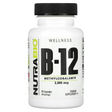 NutraBio, Vitamin B-12, 2.000 mcg, 90 Kapseln