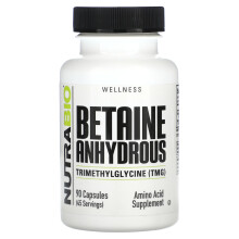 NutraBio, Bétaïne Anhydre, 90 Gélules