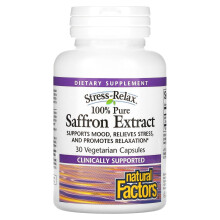 Natural Factors, Stress-Relax, 100% Reiner Safran-Extrakt, 30 Vegetarische Kapseln