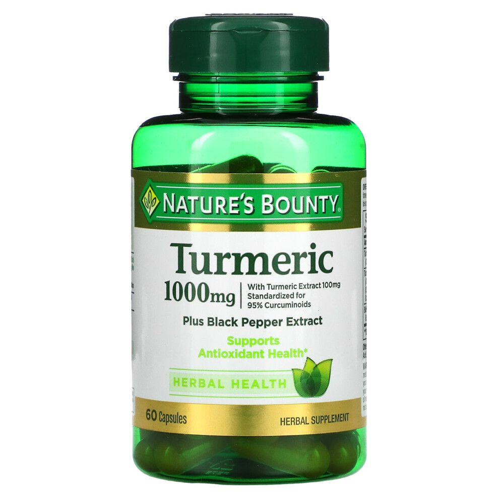 Nature's Bounty , Turmeric Plus Black Pepper Extract, 1,000 Mg, 60 Capsules