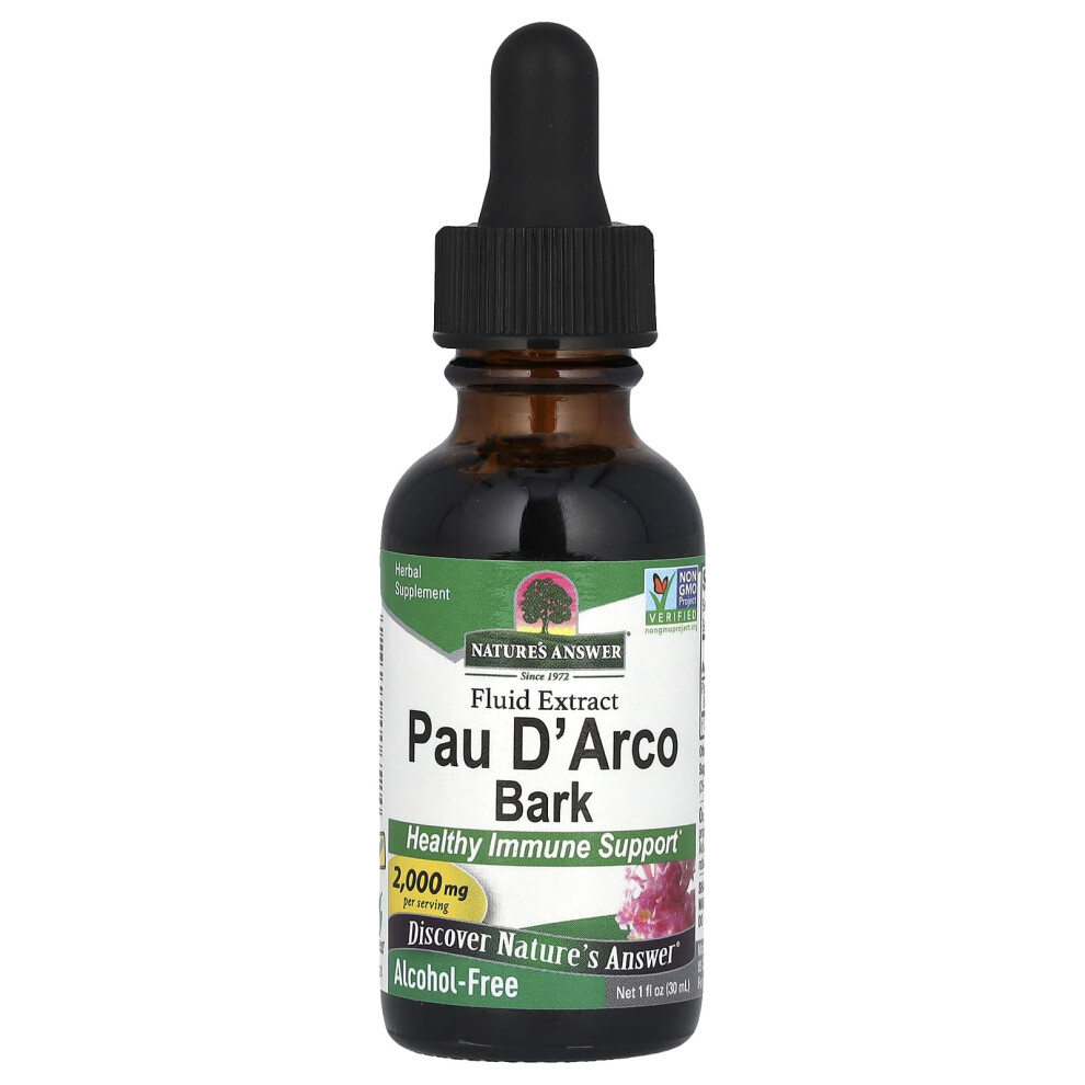 Nature's Answer , Pau D' Arco Bark, Alcohol-Free, 2,000 Mg, 1 Fl Oz (30 Ml)