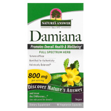 Nature's Answer, Damiana, 90 Vegetarische Kapseln