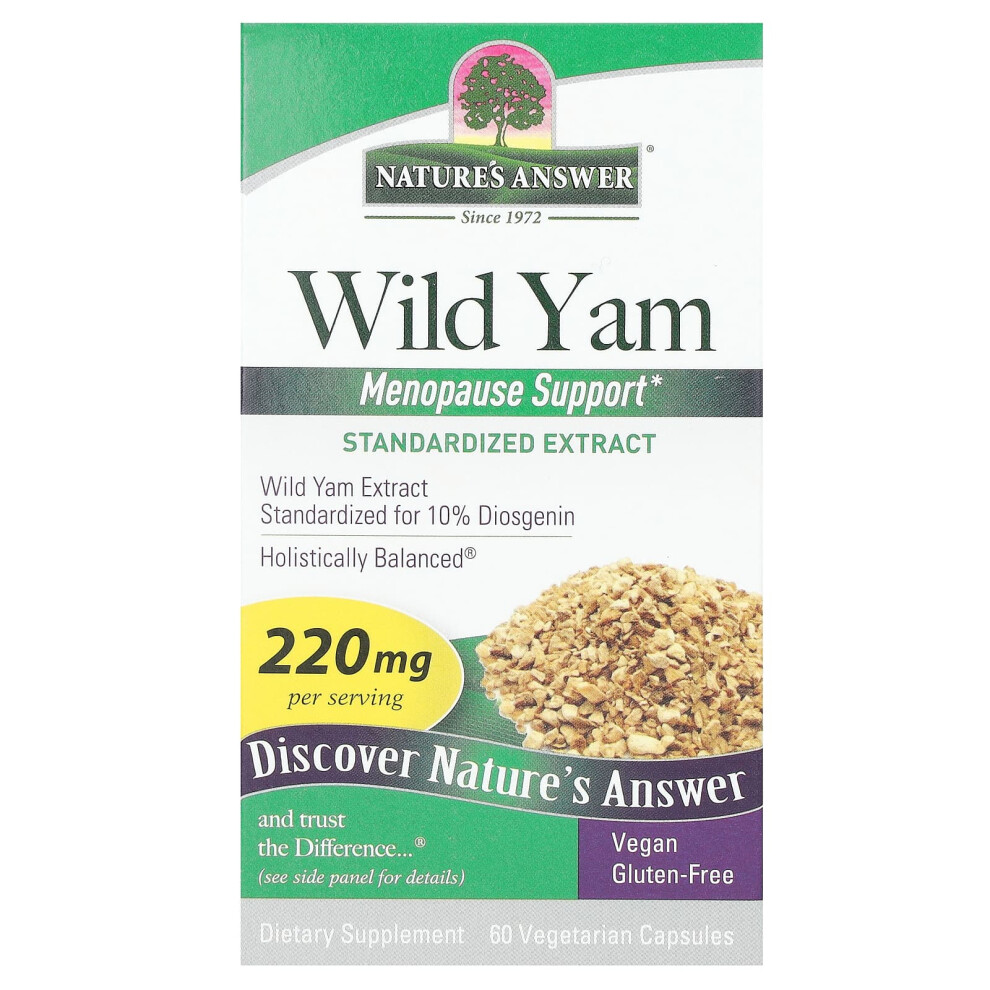 Nature's Answer , Wild Yam, 220 Mg 60 Vegetarian Capsules