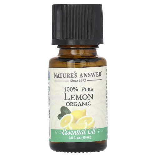 Nature's Answer, 100% Reines Bio-Ätherisches Öl, Zitrone, 0,5 fl oz (15 ml)