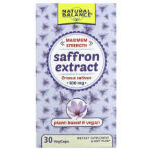 Natural Balance, Safran-Extrakt, Maximale Stärke, 100 mg, 30 Vegetarische Kapseln