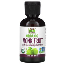 NOW Foods, Real Food, Organic Monk Fruit, Liquid Sweetener, 2 fl oz (59 ml)