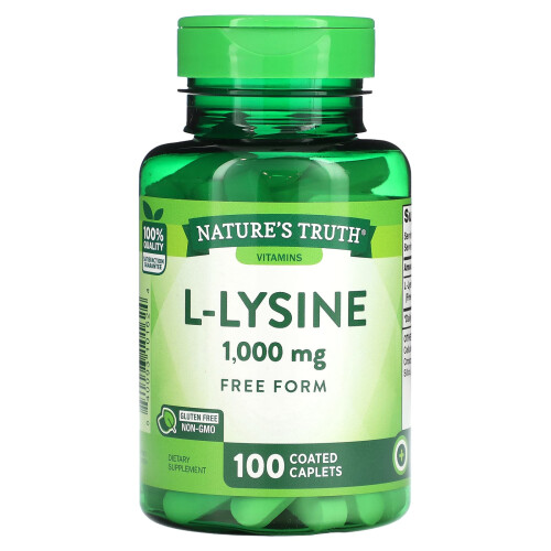 Nature's Truth, L-Lysin, 1.000 mg, 100 Überzogene Kapseltabletten