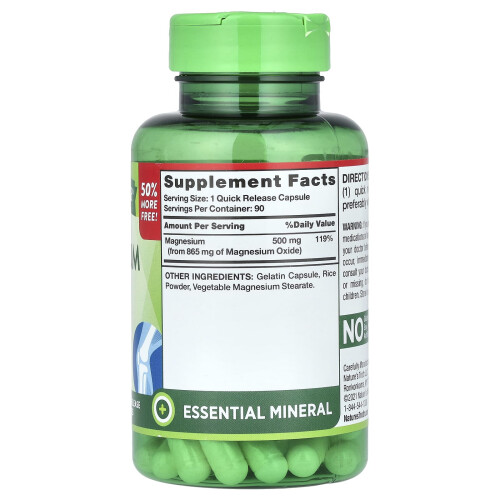 Nature's Truth, Magnesium Oxide, 500 mg, 90 Quick Release Capsules 2