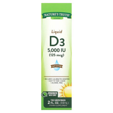 Nature's Truth, Vitamine, Flüssiges D3, 125 mcg (5.000 IE), 2 fl oz (59 ml)